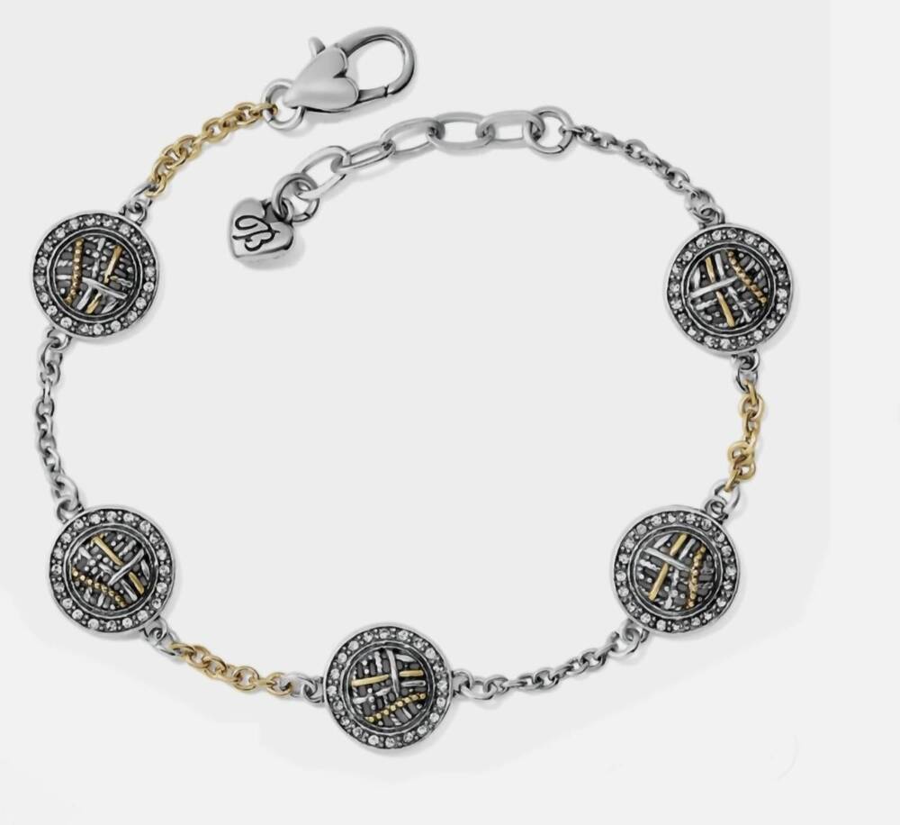 NEW BRIGHTON neptunes rings bracelet in silver & gold